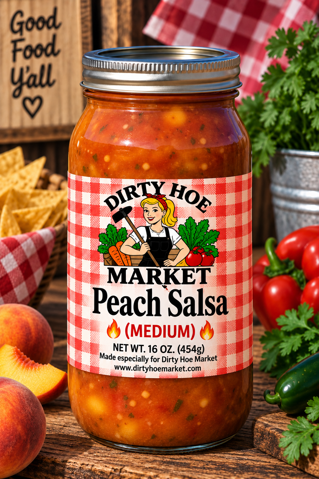 Dirty Hoe Market Peach Salsa