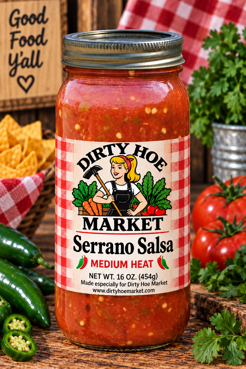 Dirty Hoe Market Serrano Salsa